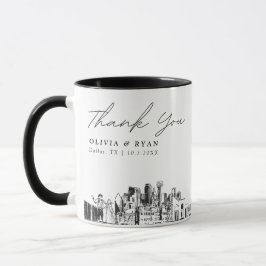 Caneca Dallas Sketch Simples Casamento Personalizado Coff
