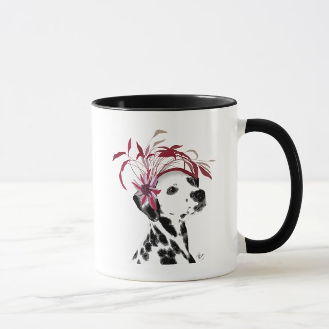 Caneca Dalmácia Com Fascinador Vermelho (Direita)