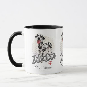 Caneca Dalmaciano Com Pata Vintage Design De Cães