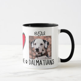 Caneca Dalmaciano Peace Love Dog Lovers
