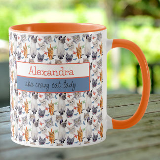 Caneca dama de gatos loucos