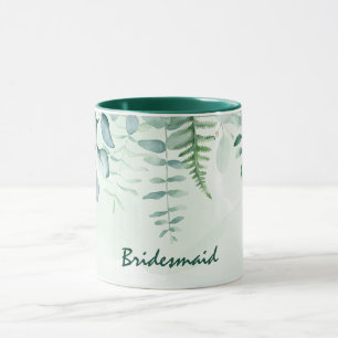Caneca Dama de honra eucalipto verde casamento verde