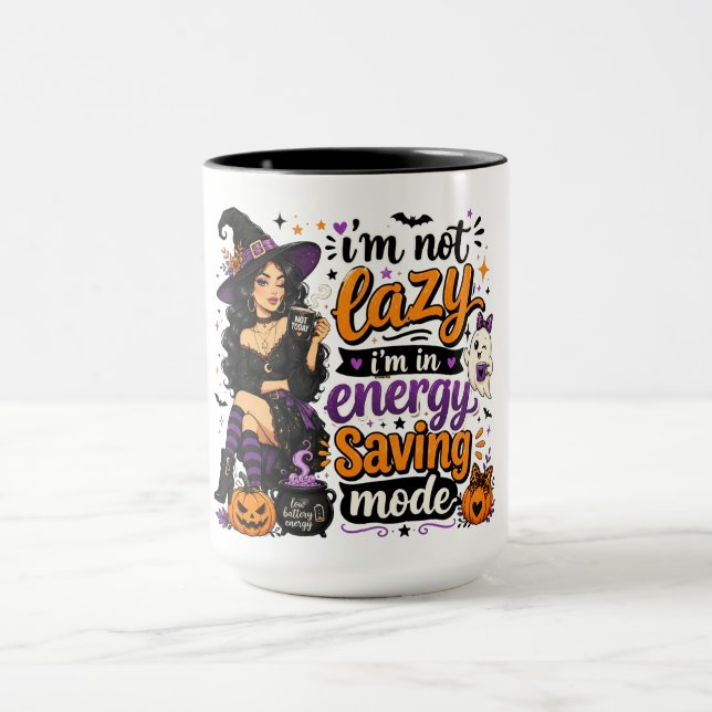 Caneca Dama Engraçada Halloween (Centro)
