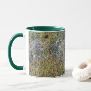 Caneca Dama num Jardim de Frederick Frieseke, Arte Fino