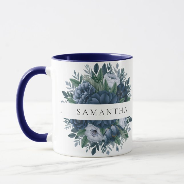 Caneca Dama personalizado de madrinha floral | presente p (Esquerda)
