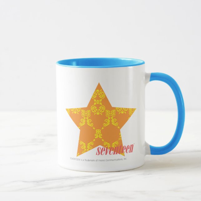 Caneca Damasco 3 laranja-amarelos (Direita)