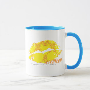 Caneca Damasco amarelo alaranjado