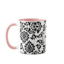 Damasco bonito personalizado monogramed