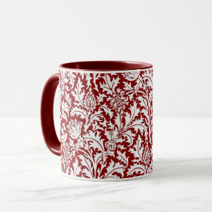 Caneca Damasco do cardo de William Morris, obscuridade -