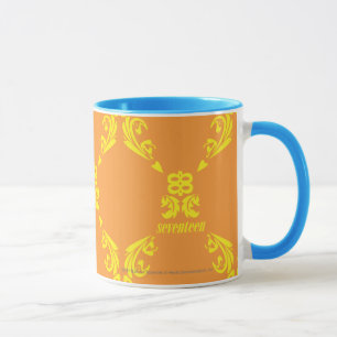 Caneca Damasco laranja-amarelo