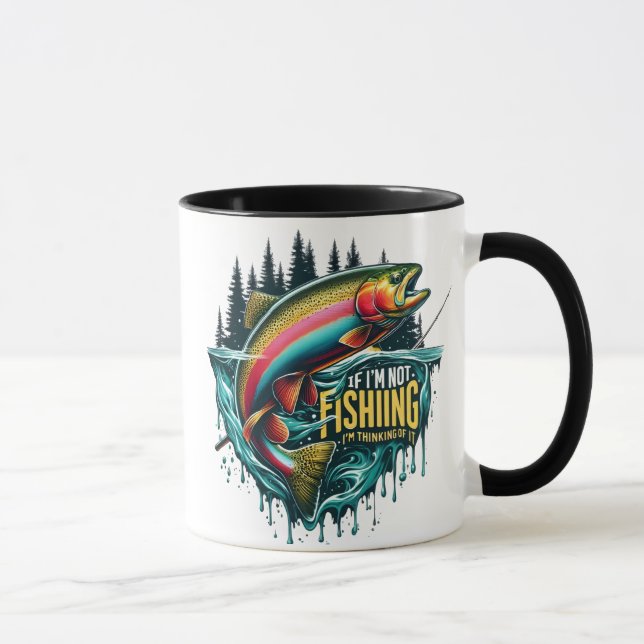 Caneca Dança Arco-Íris Um Peixe Vibrante Salta Da Água (Direita)