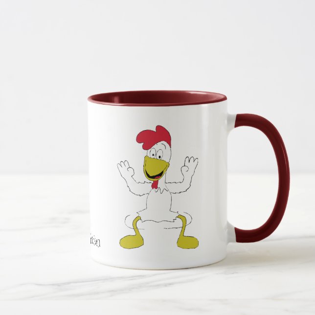 Caneca Dança da galinha dos desenhos animados (Direita)