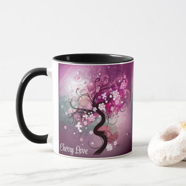 Caneca Dança de Cereja Encantada (Com Donut)