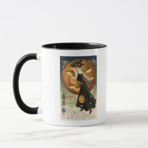 Caneca Dança e abóbora do Dia das Bruxas GreetingWitch