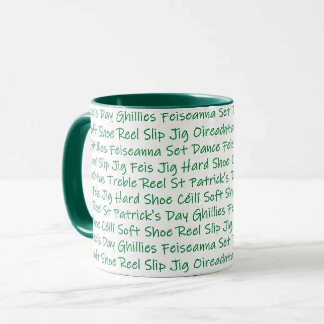 Caneca Dança irlandesa (Frente Esquerda)