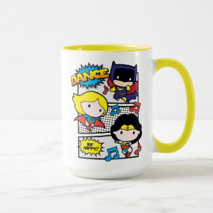 Caneca Dançando Heróis Chibi