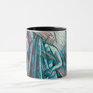 Caneca Dançarino de Cinzas de Arte Cubista
