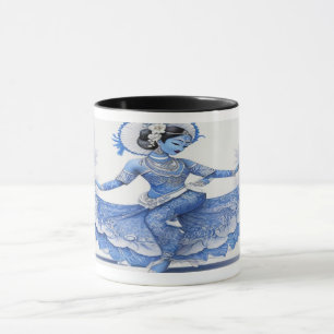 Caneca Dançarino Exótico no Azul Delft