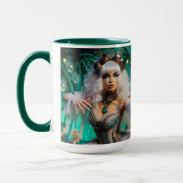 Caneca Dançarino Verde Futurístico Vitoriano Steampunk