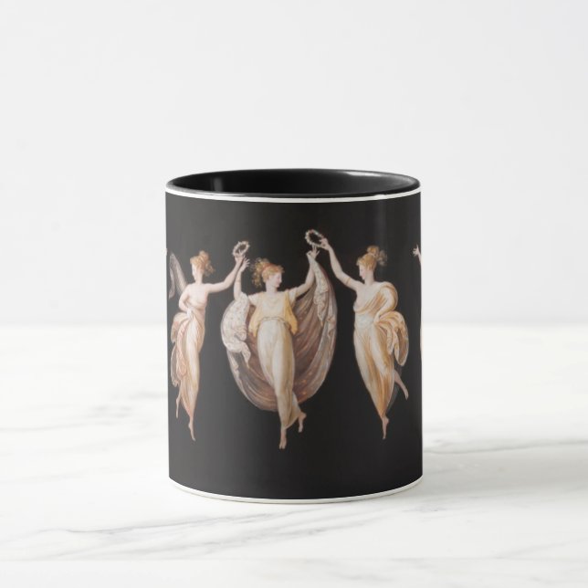 Caneca Dançarinos Balés Elegantes segurando coroas no séc (Centro)