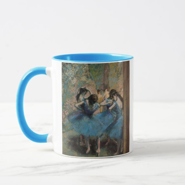 Caneca Dançarinos de Edgar Degas | no azul, 1890 (Esquerda)