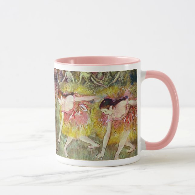 Caneca Dançarinos descendo por Edgar Degas, Balé Art (Direita)