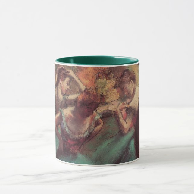 Caneca Dançarinos, rosa e verde por Edgar Degas (Centro)