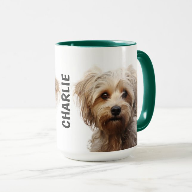 Caneca Dandie Dinmont Terrier Personalizado Mug (Frente Esquerda)
