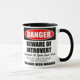 Caneca Danger Beware do Sinal de Introdução