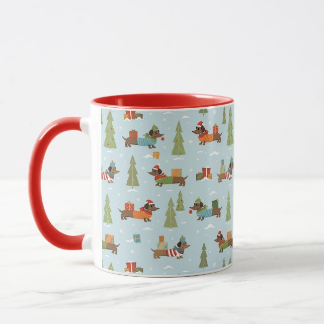 Caneca Daquetas Festivas no Padrão de Neve (Esquerda)