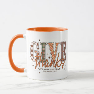 Caneca Dar Obrigados Caindo