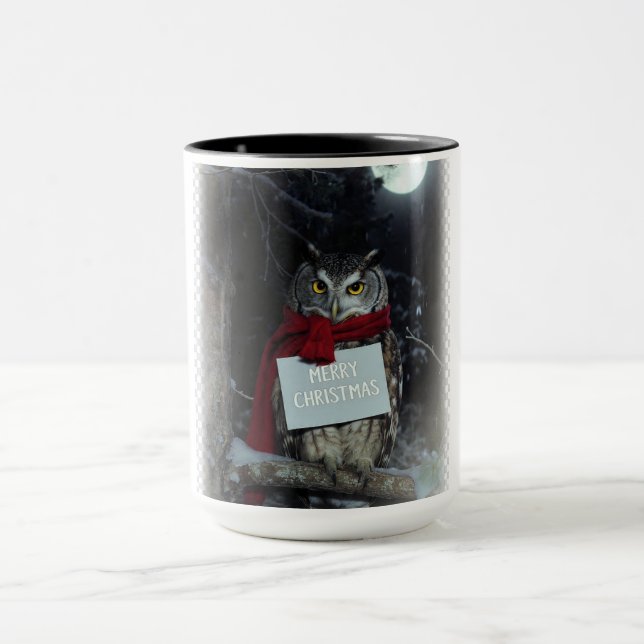 Caneca Dark Academia Christmas Owl Merry (Centro)