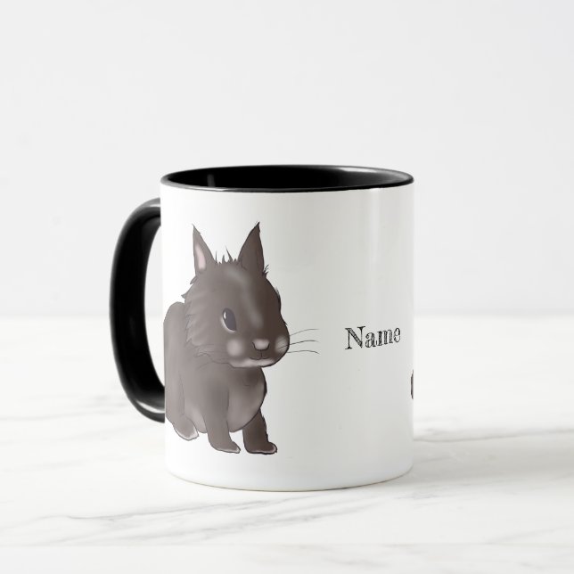 Caneca Dark brown lionhead bunny (Frente Esquerda)