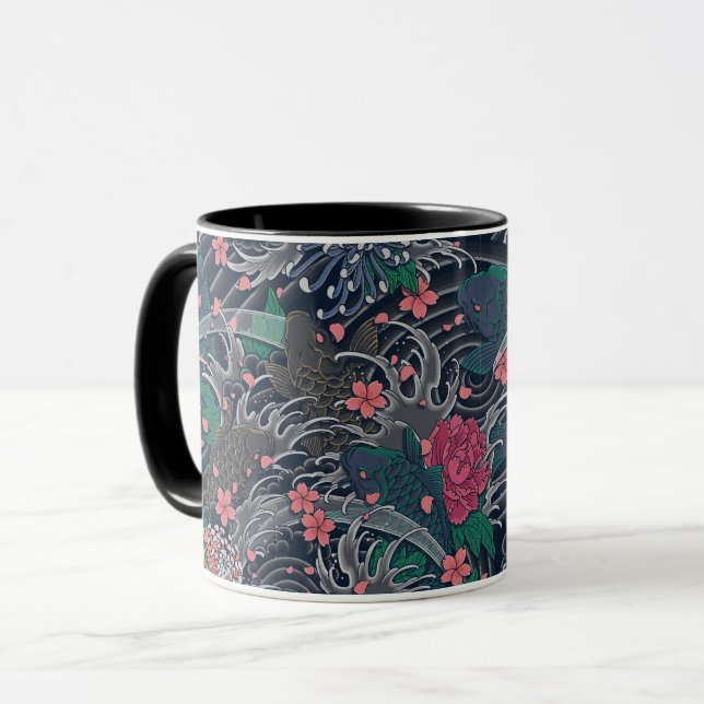 Caneca Dark Koi Tattoo Mug (Frente Esquerda)