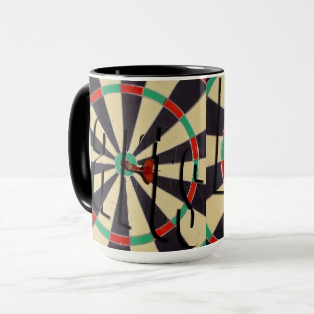 Caneca Dartboard Bullseye, Combo Café Mug (Frente Esquerda)