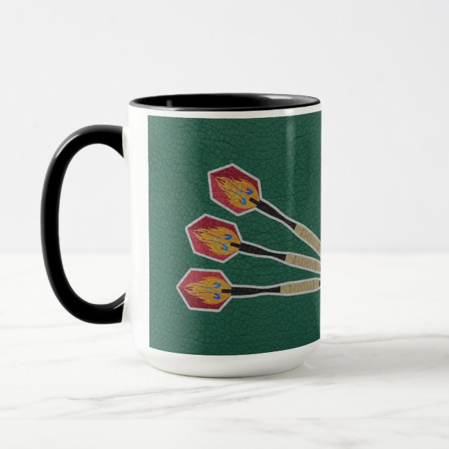 Caneca Darts Three darts on Custom background personalize (Esquerda)