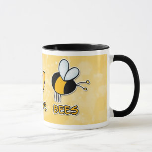 caneca das abelhas do amor da paz