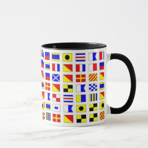 CANECA das BANDEIRAS de SINAL do NAVIO de