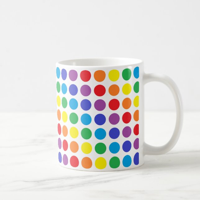 Caneca das bolinhas do arco-íris (Direita)
