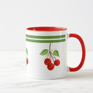 Caneca das cerejas do vintage