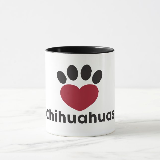 Caneca das chihuahuas do amor (Centro)