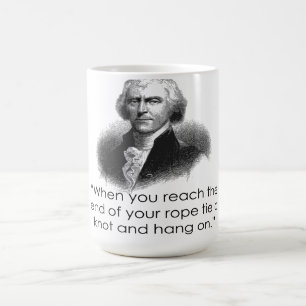 Caneca das citações da corda de Thomas Jefferson
