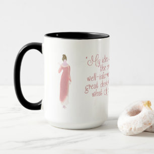 Caneca das citações da persuasão de Jane Austen