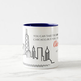 Caneca das citações da skyline de Chicago