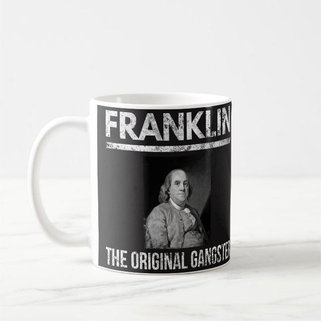 Caneca das citações de Benjamin Franklin - (Esquerda)