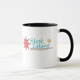 Caneca das férias da ilha de bloco