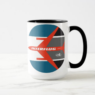 Caneca das linhas aéreas de Interflug do vintage
