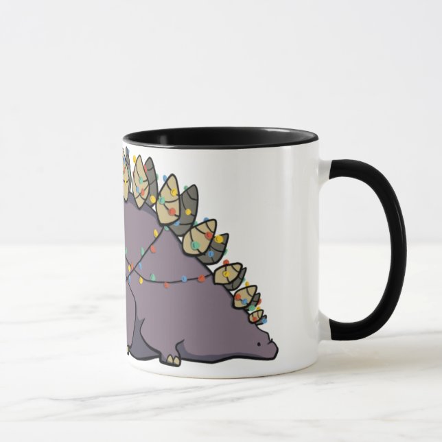Caneca das luzes de Natal do Stegosaurus (Direita)
