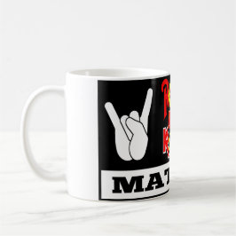 Caneca das matérias do rock and roll