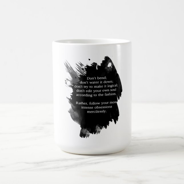 Caneca das obsessão das citações de Franz Kafka (Centro)